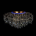 Кришталева люстра на 6 ламп з вбудованим LED підсвічуванням та пультом керування колір золотий PM-P5-E3134/6+6/FG, фото 6