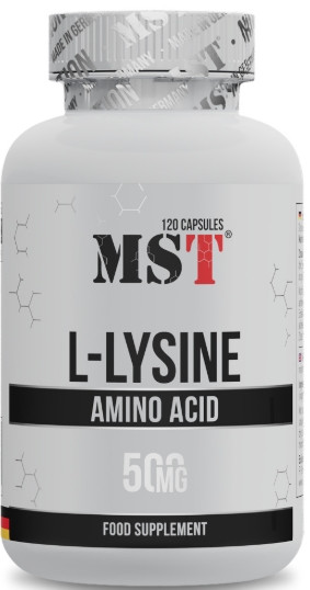 Амунокислота MST  L - лізин L-Lysine 500 mg 120 капс