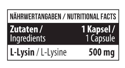 Амунокислота MST L - лізин L-Lysine 500 mg 120 капс, фото 3