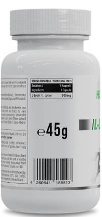 Амінокислота Healthy Sport Nutrition (MST) L-лізин L-Lysine 500 mg 60 капс, фото 2