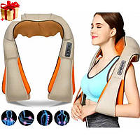 Масажер для шиї спини з ІЧ-підігрівом <unk> Massager of neck kneading Plus <unk> Роликовий масажер-накидка на плечі