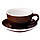 LOVERAMICS EGG Cafe Latte Cup (коричнева) чашка і блюдце Латте 300 мл подарункова коробка, фото 3