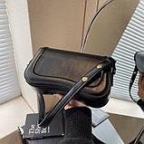 Жіноча сумка багет 355 крос-боді чорна, фото 3