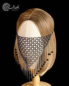 Ефектна прикраса сітчаста Маска на обличчя зі страз "Шейлін" для фотосесії — Aushal Jewellery