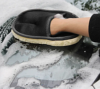 Рукавичка-губка з мікрофібри | Рукавичка мочалка з мікрофібри для миття та полірування автомобіля