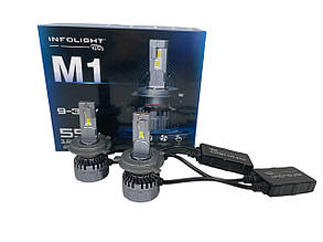 Світлодіодні led лампи Infolight M1 h4 55 w 12200 lm 6000 к 12 v cunbus комплект