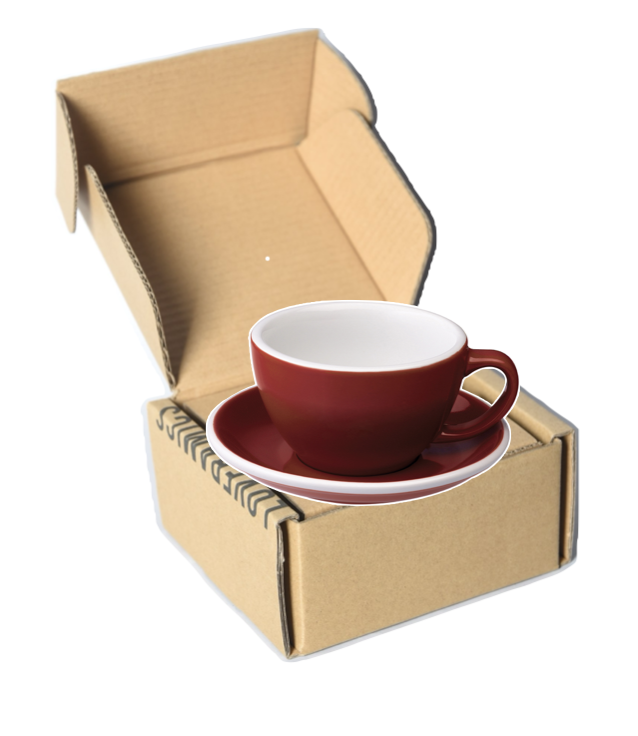 LOVERAMICS EGG Cafe Latte Cup (червона) чашка і блюдце Латте 300 мл подарункова коробка