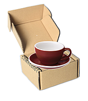 LOVERAMICS EGG Cafe Latte Cup (червона) чашка і блюдце Латте 300 мл подарункова коробка