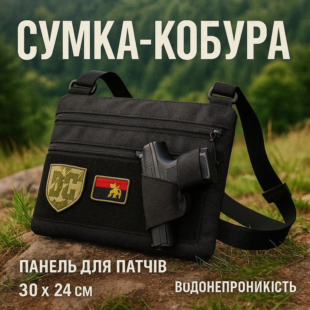 Сумка через плече військова барсетка, Нагрудна сумка бананка містка, Сумка тактична VR-205 для документів