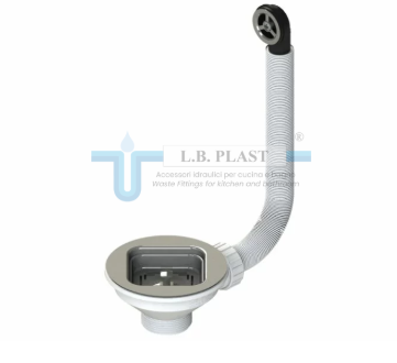 Водозлив (вентиль), сифон для кухонної мийки з переливом LB.Plast Multi Style 601-M-CV, 590-M-CV, 570-M