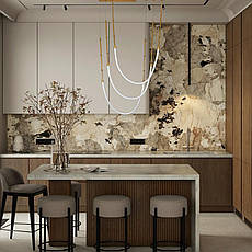 Люстра підвісна бронзова із гибкого каната в стилі арт деко (81-3132-3 AB), фото 3