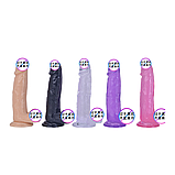 Фалоімітатор Чорний реаліст з мошонкою на присосці 19 см, вагінальний штучний ділдо, інтимні іграшки для жінок, фото 7