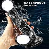 Фалоімітатор Чорний реаліст з мошонкою на присосці 19 см, вагінальний штучний ділдо, інтимні іграшки для жінок, фото 9