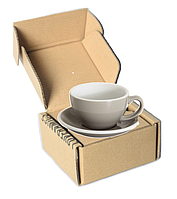 LOVERAMICS EGG Cafe Latte Cup (тауп) чашка і блюдце Латте 300 мл подарункова коробка