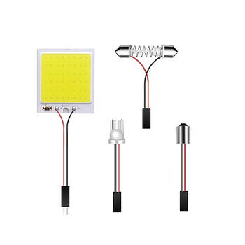 COB 48 Led  панель підсвічування салону автомобіля 12В 6500K з конекторами