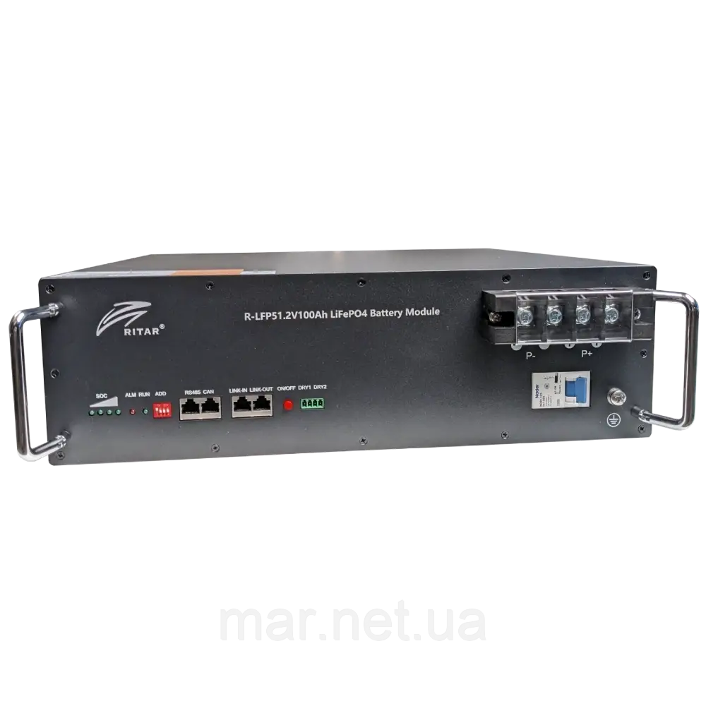 Акумуляторний блок Ritar R-LPF51.2V100AH BT (LV/51.2V/100Ah/5.12kWh)