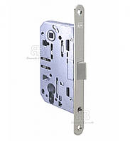 Замок для міжкімнатних дверей під циліндр Ricardo Borelli EN кевлар 85 мм з відповідною планкою SN матовий нікель