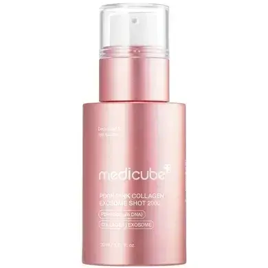 Регенеруюча сироватка з полінуклеотидами, екзосомами та спікулами Medicube PDRN Pink Collagen Exosome Shot 7500, 30 мл, фото 1