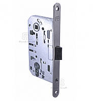 Замок для міжкімнатних дверей під циліндр Ricardo Borelli EN кевлар 85 мм з відповідною планкою MG матовий чорний