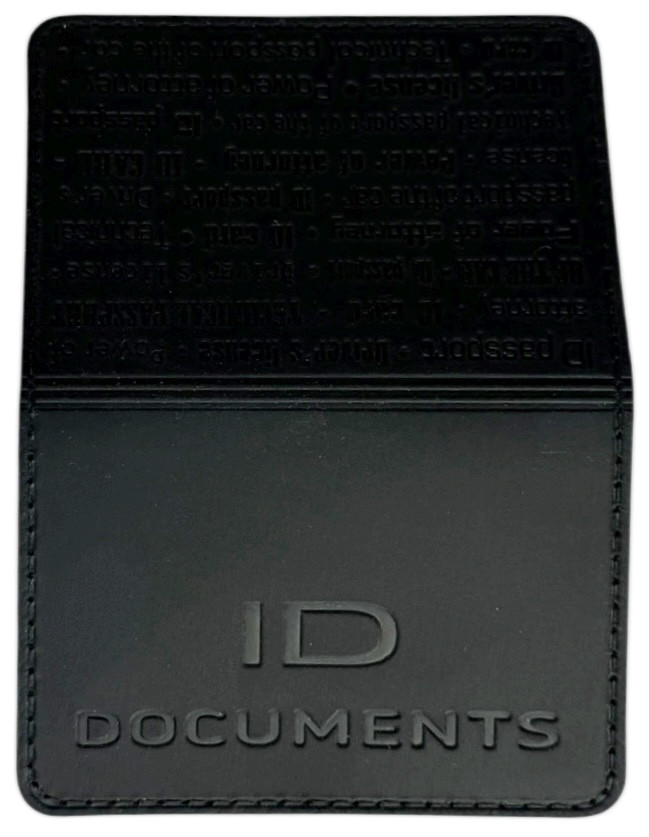 Обкладинка для документів ID Document з натуральної шкіри, чорна, фото 1