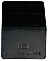 Обкладинка для документів ID Document з натуральної шкіри, чорна