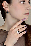 💫 Срібний комплект прикрас з альпінітом та кубічним цирконієм – вишуканий акцент у вашому образі!