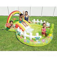 Дитячий надувний центр 57154 Intex — басейн із гіркою "Мій Сад". Якість, швидка відправка.