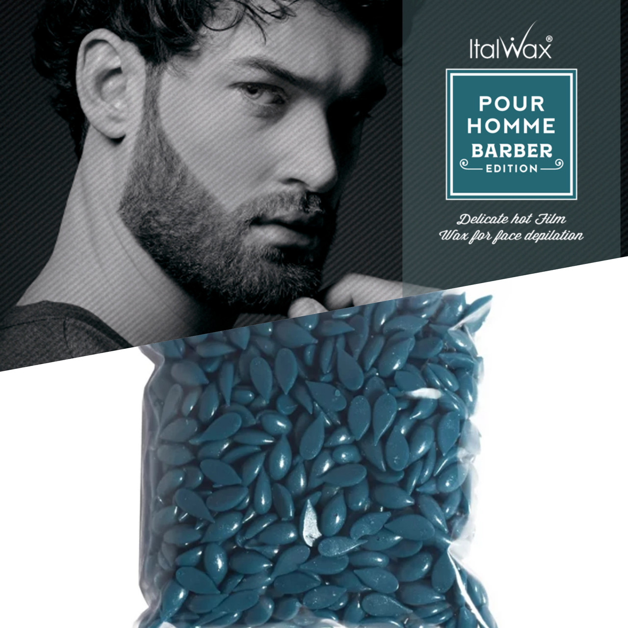 Гарячий віск ItalWax у гранулах Pour Hommer Barber 100 г чоловічий для обличчя
