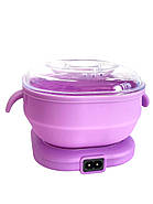 Воскоплав для депіляції з чашею HDR 400 мл компактний силіконовий воскоплав для депіляції для воску фіолетовий, фото 4