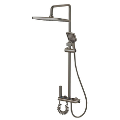 Душова колона зі змішувачем з кнопковим перемикачем з алюмінію ZX PBI-009-J GRAPHITE, 4 режими