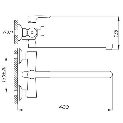 Змішувач для ванни ZX FAB-7, фото 3