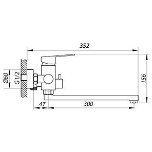 Змішувач для ванни ZX LR72203, фото 4