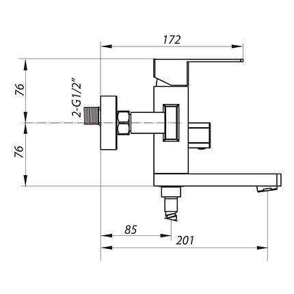 Змішувач для ванни ZX LR73233, фото 3