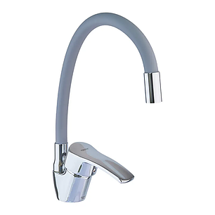 Змішувач для кухні ZX YUB 279 Reflector Gray із сірим гнучким виливом, фото 1