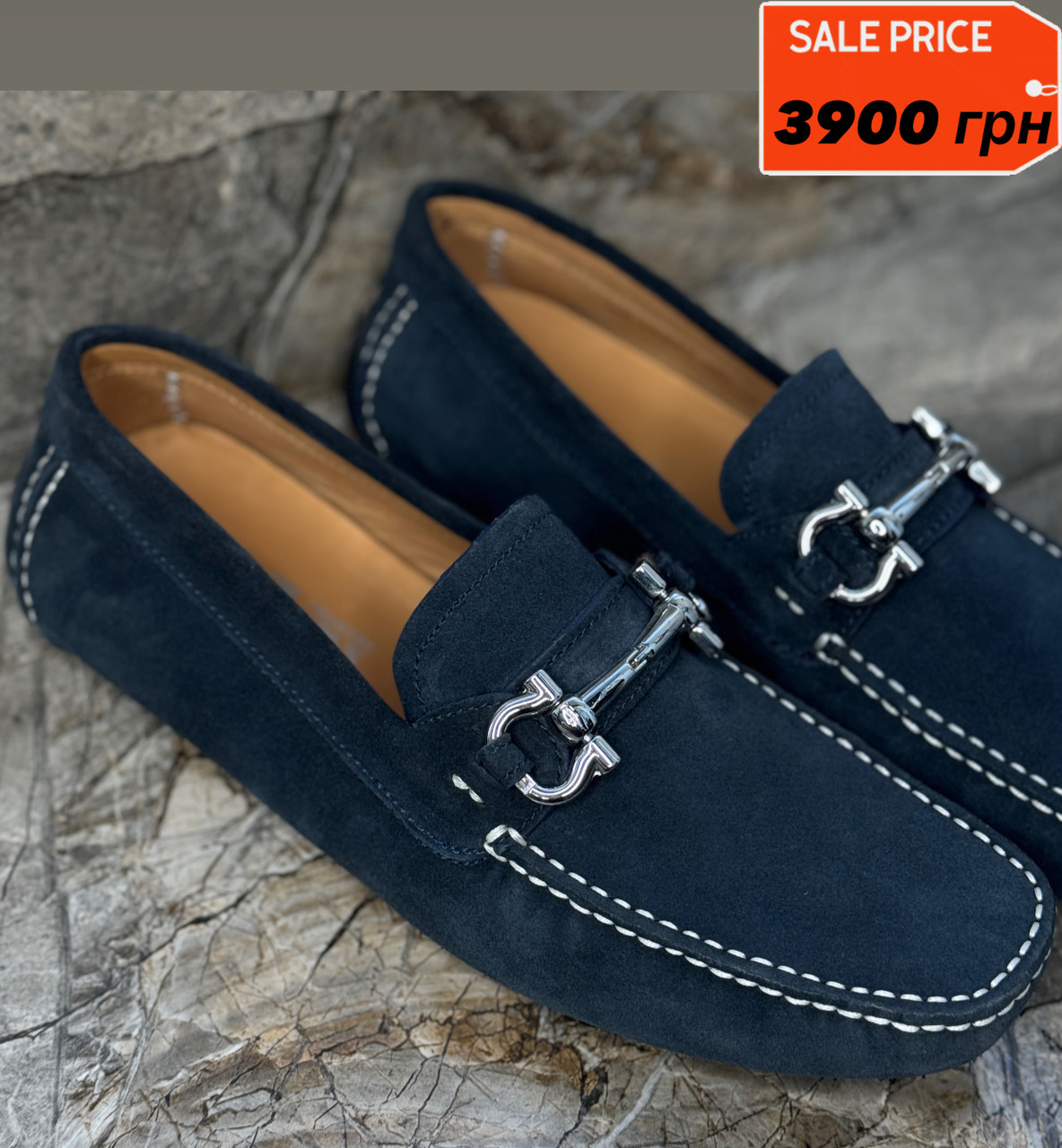 SALE Замшеві чоловічі мокасини Ferragamo 41розмір