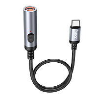 Популярний! Запальничка портативна Hoco UA30 Type-C, сира — Найкраща якість тільки на Nukleon.com.ua