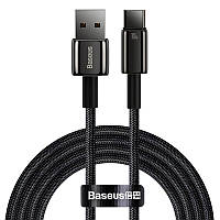 Популярний! Кабель Baseus Type-C Tungsten Gold CAWJ000101 100W, 2 м, чорний — найкраща якість тільки на
