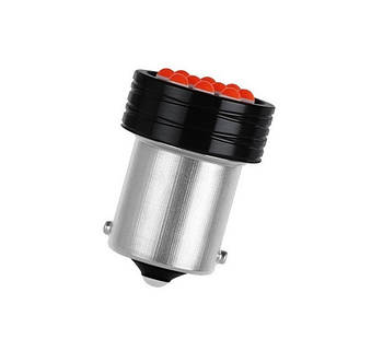 P21W (1156) BA15S 12V Габарити, LED лампочка Червона