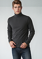 Гольф водолазка чоловічий унісекс однотонний на флісі Mr Maxx Хомут Антрацит Розміри M(46/48)