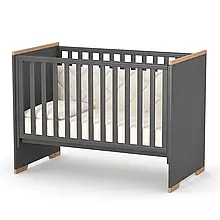 Ліжечко-колиска з ДСП і дерева для немовлят ЛД9 Сіетл темно-сірий Верес