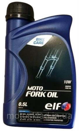 Олива гідравлічна ELF Moto Fork Oil 10 W 0,5 л виделкова, фото 1