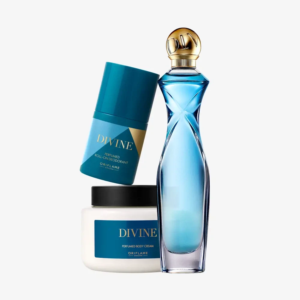 Парфумерний набір, аромат + крем + дезодорант, Divine [Дівайн] Oriflame, 3 одиниці, фото 1
