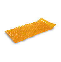 Надувний матрац для плавання Intex 58807 (229х86 см) Жовтий з підголівником