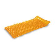 Надувний матрац для плавання Intex 58807 (229х86 см) Жовтий з підголівником