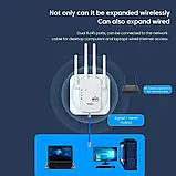 Ретранслятор AC1200, розширювач та підсилювач WiFi покриття. 2,4G 5G, фото 4