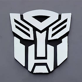 Металева 3D наклейка RESTEQ Transformers Автоботи 60×70 мм для авто, ноутбука, телефона