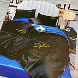 Готовий двоспальний комплект сатинової постільної білизни високої якості Розмір 2.0, фото 4
