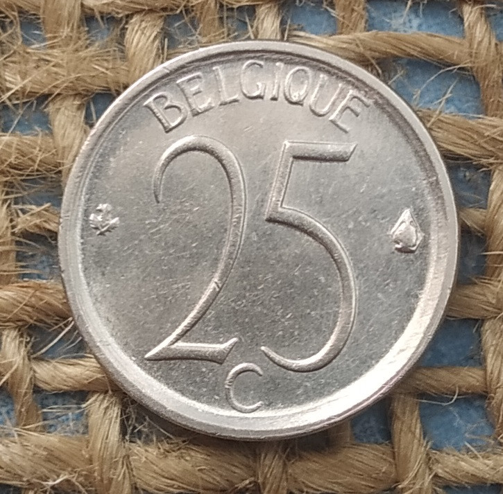25 сантимiв 1969 року. Бельгiя, фото 1