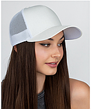 Бейсболка-трекерка жіноча літня із сіткою розмір 56-59 біла, фото 2