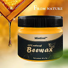 Натуральний поліроль для дерева BeeWax віск бджолиний, для відновлення зовнішнього вигляду дерева, 80g, фото 5